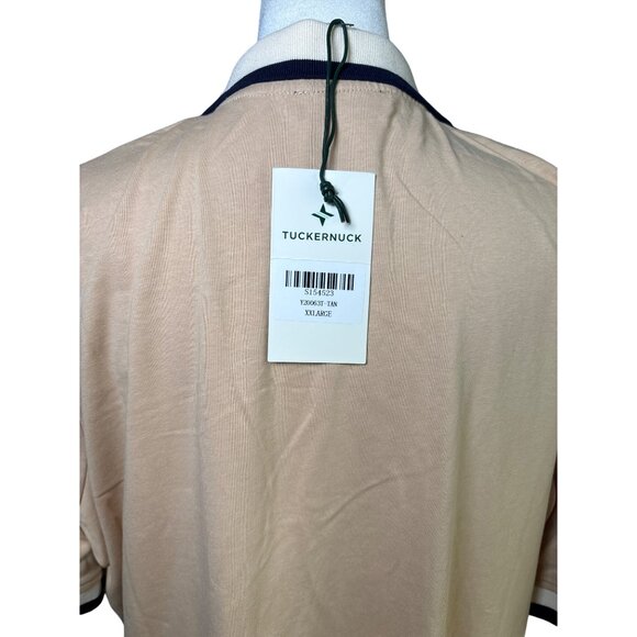 Tuckernuck Hutton Polo Dress Tan Navy Size XXL / 16 NWT Sporty Mini Cotton $128 - Picture 8 of 11